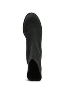 Rag Company Women's Stylish Block Heel Footwear in Black with a Sleek, Modern Design