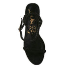 Rag Company stylish block heel shoes in black with braided straps for elegant and trendy looks