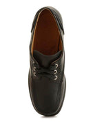 Rag Company stylish block heel shoes in black with lace-up design for women's fashion