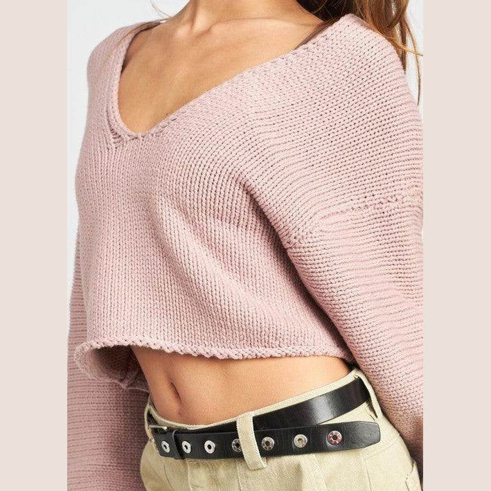 Emory Park stylish blue crop top with a relaxed fit perfect for casual outfits