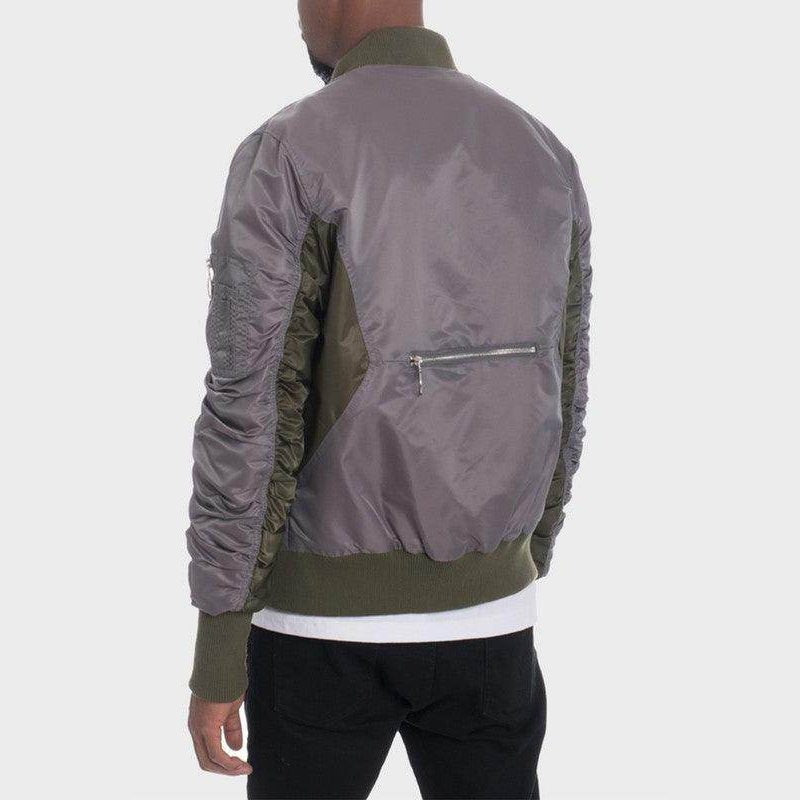 WEIV stylish bomber jackets for men featuring a modern design and unique zip details on the back.