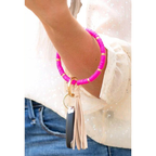 Stylish Bracelet Key Holder with Tassel