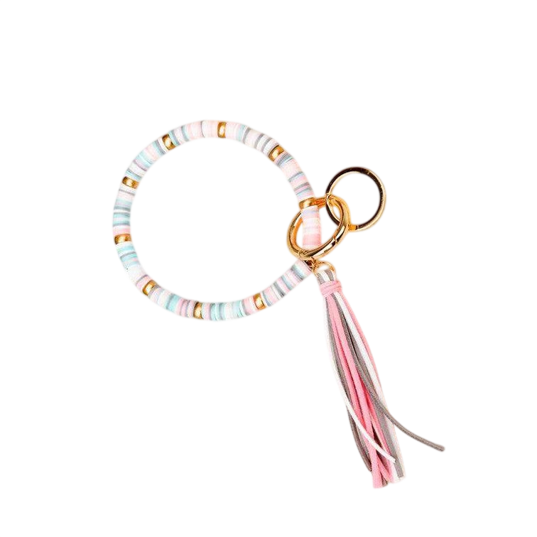 Elegante Llavero de Pulsera con Borla