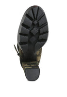 Rag Company stylish camo boots for vacations with a sturdy tread sole and ankle height design