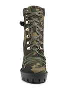 Rag Company stylish camo boots for vacations featuring a trendy lace-up design and sturdy outsole