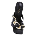 Rag Company stylish clear strap heels with a chic gold chain detail and open-toe design