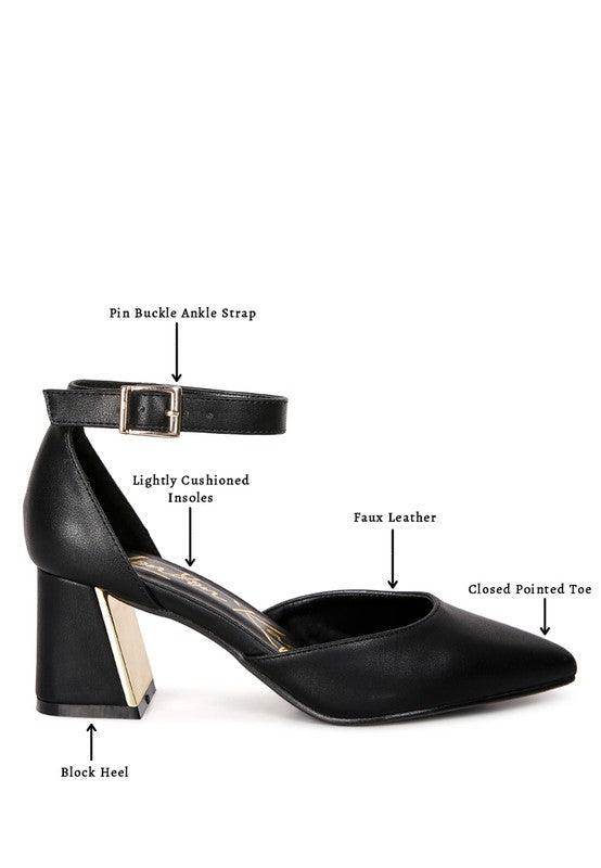 Rag Company stylish metallic sandals with faux leather and block heel design