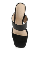 Rag Company women's black stylish platform sandals for travel with wide straps and cushioned footbed