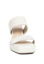 Rag Company women's stylish platform sandals for travel in white with dual straps and cushioned sole