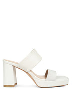 Rag Company white women's stylish platform sandals for travel with block heel and open toe design
