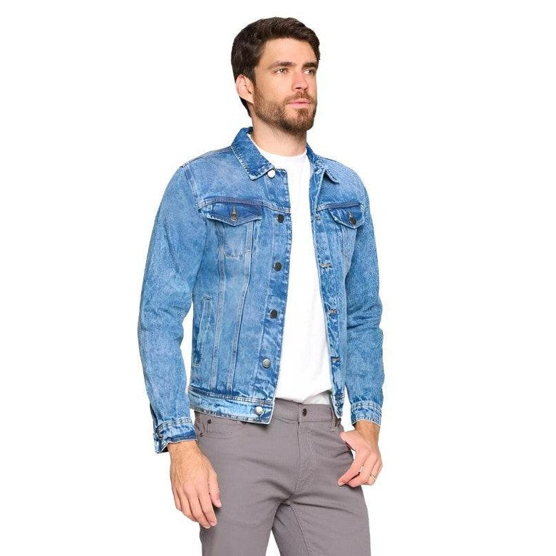 Blue Age stylish plus size denim jackets featuring a classic design and comfortable fit for men