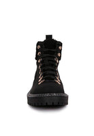 Rag Company stylish shearling collar boots with lace-up design for a trendy winter look
