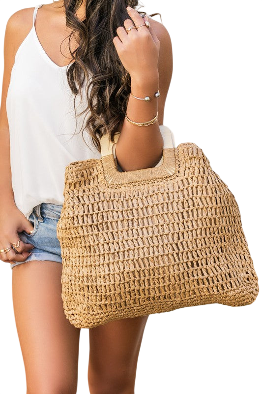 Aili's Corner Straw Tote Handbags for Beach Vacations