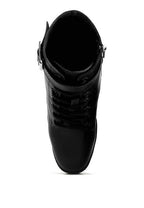 Rag Company stylish vacation boots in black with a sleek design and buckle accents