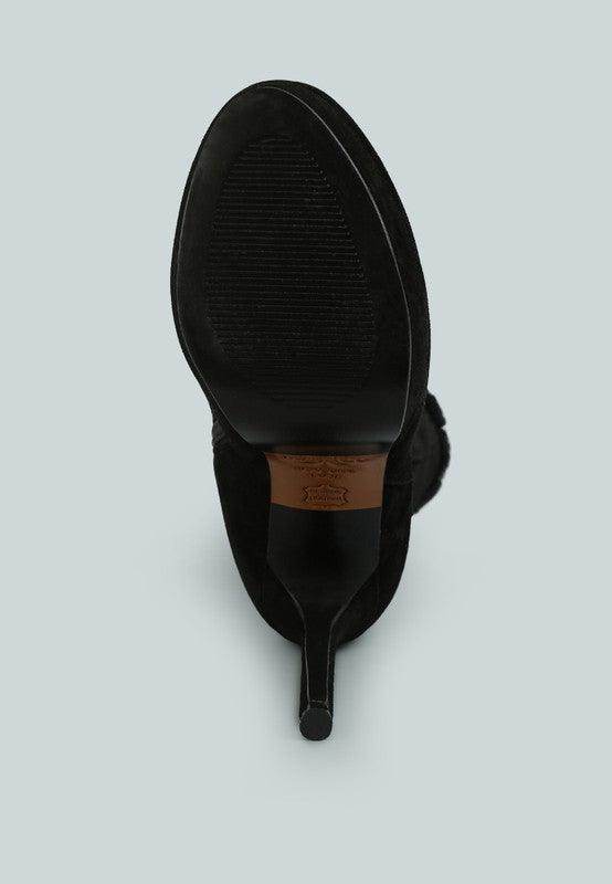 Rag Company stylish vacation boots with a sleek black sole and elegant design for versatile wear
