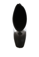 Rag Company stylish vacation boots for women with sleek black design and zip closure