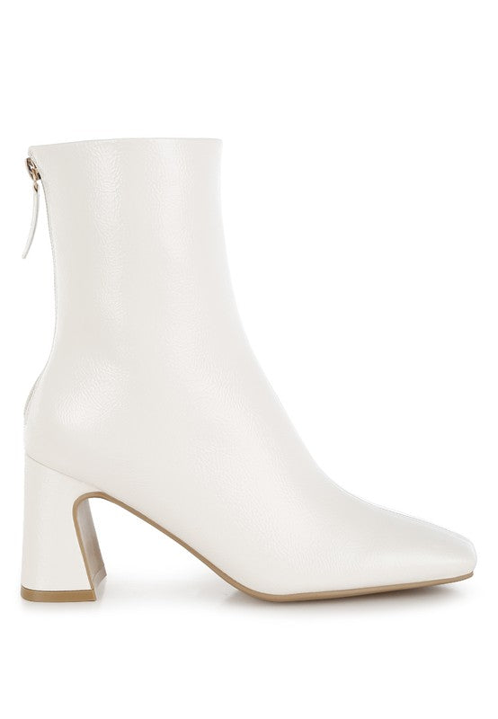 White Rag Company ankle boots with a chic square toe, perfect stylish vacation boots for women