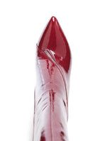 Rag Company stylish vacation boots in glossy red with a pointed toe design for a chic look