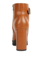 Rag Company stylish vacation boots in brown with a chunky heel for trendy comfort and support