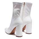 Rag Company stylish vacation boots with a sleek design and block heels in white