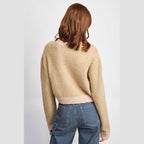 Emory Park stylish vacation cardigan in a soft beige with a cropped design for a trendy look
