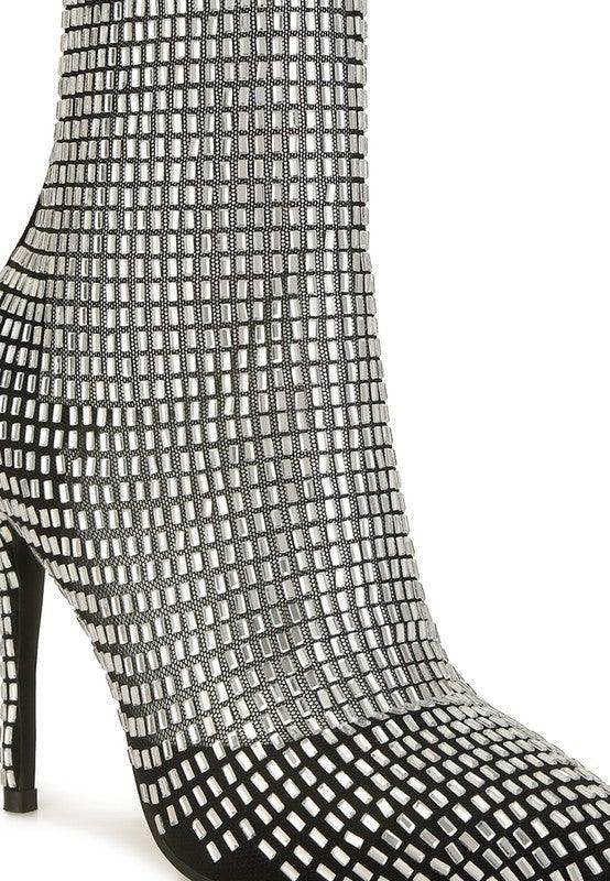 Rag Company women's stylish vacation footwear featuring a unique metallic design and high heel