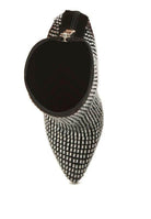 Rag Company stylish vacation footwear ankle boots featuring a unique black and silver design