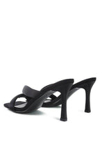 Rag Company stylish vacation heels in black with crossed straps and elegant high heels