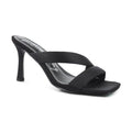 Rag Company stylish vacation heels in black with crisscross straps and a sleek design