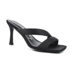 Rag Company stylish vacation heels in black with crisscross straps and a sleek design