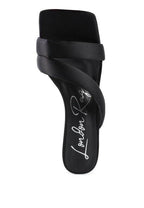 Rag Company stylish vacation heels in black with cross-strap design for comfortable summer wear