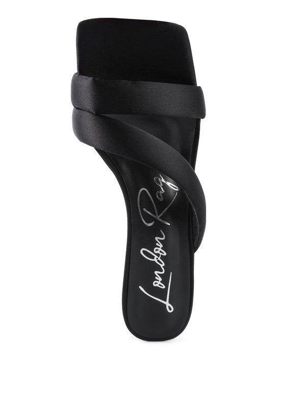 Rag Company stylish vacation heels in black with cross-strap design for comfortable summer wear