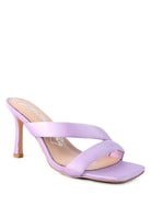 Lavender Rag Company stylish vacation heels with crisscross straps and a slender stiletto heel