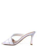 Rag Company stylish vacation heels in white with a sleek pointed toe and elegant strap design