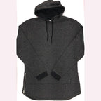 WEIV stylish vacation hoodie for men in gray with a comfortable fit and side zipper detail