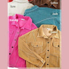 La Miel stylish vacation jacket in various colors including terracotta, black, ecru, and camel