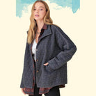 La Miel stylish vacation jackets in quilted gray with a modern relaxed fit