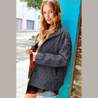La Miel Quilted Women's Stylish Vacation Jackets in Gray for Trendy Warmth