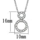 Stylish vacation jewelry for women featuring a sparkling silver circle pendant necklace with detailed measurements