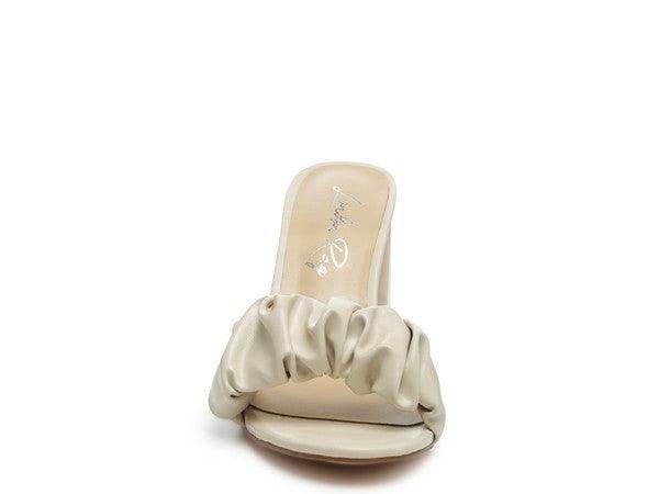 Rag Company stylish vacation sandals with a comfortable scrunch design in a light neutral color