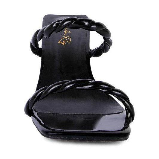 Rag Company stylish vacation sandals in black with braided straps for a chic summer look