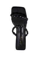 Rag Company stylish vacation sandals in sleek black with braided straps for chic summer looks