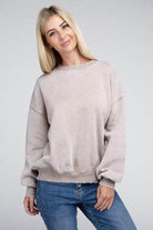 ZENANA Women's Stylish Vacation Sweater in Soft Tone, Perfect for Casual Outfits and Travel