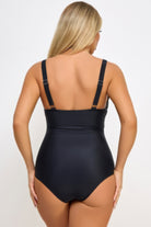 Black Women's 1PC Stylish Vacation Swimwear for Women with Adjustable Straps and Comfortable Fit