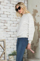 Andante USA Women's Stylish Vacation Tops for Women in Light Grey with Long Sleeves