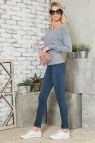 Andante USA Stylish Vacation Tops Women in Gray with Long Sleeves and Casual Fit