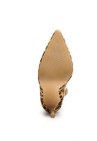 Stylish vegan leather footwear with a pointed toe and leopard print design for trendy outfits
