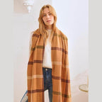 Bella Chic stylish winter scarf for vacations in warm tones, perfect for layering and keeping cozy