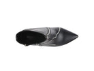 Rag Company stylish zipper ankle boots in black with a pointed toe design and metallic accents