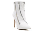 Rag Company stylish zipper ankle boots in white with sleek design and high heels